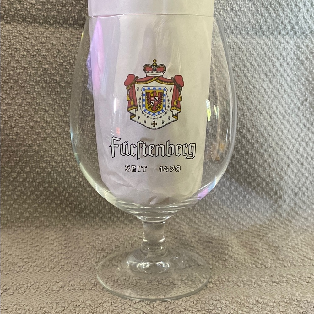 Fürstenberg Glass Goblet with Crest